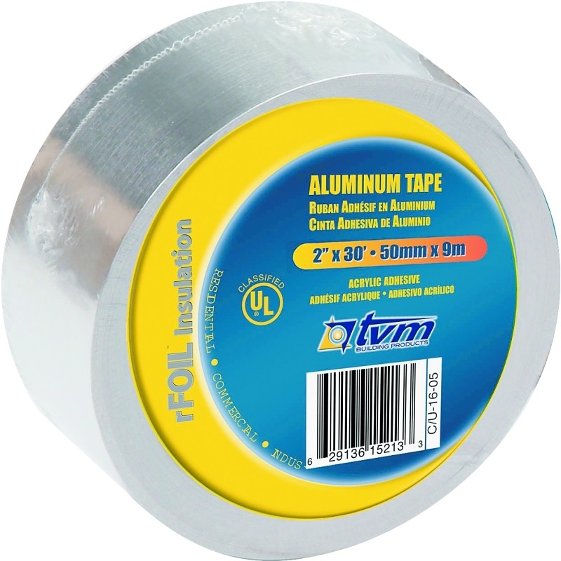TVM TR2X30 Foil Tape, 0.003 in Thick, 30 ft L, 2 in W