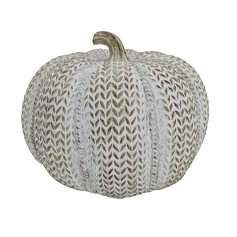 Santas Forest 89932 Resin Pumpkin, 6-1/2 in H, Resin, White, Indoor (Pack of 8)