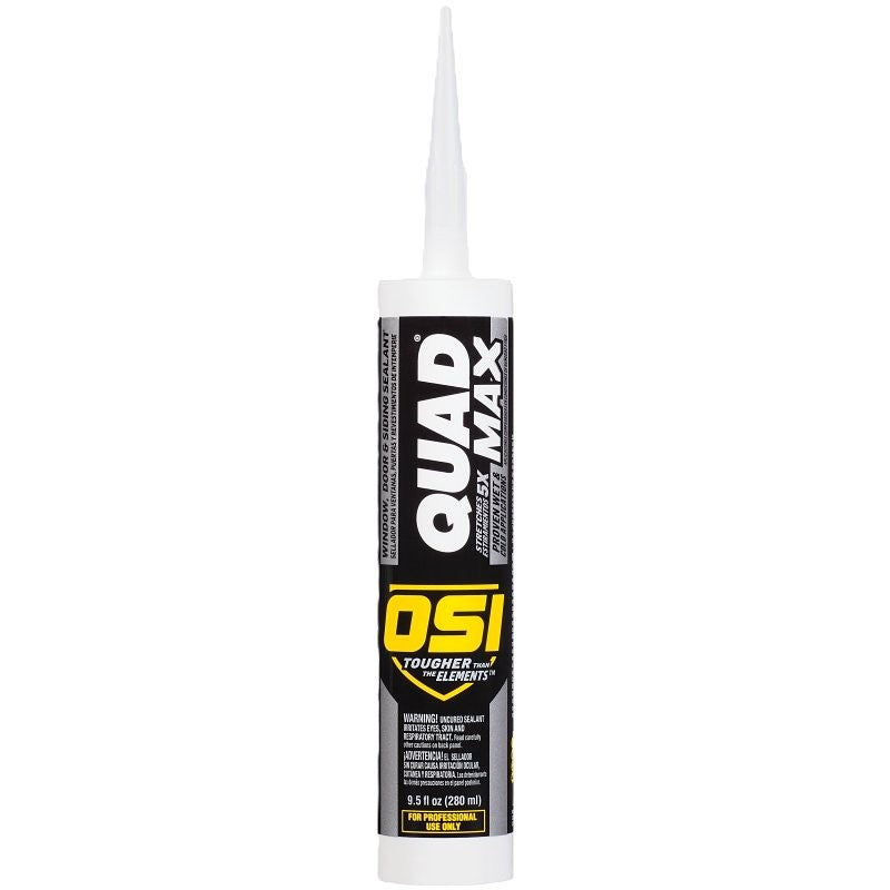 OSI QUAD MAX 1868684 Sealant, White, -14 to 158 deg F, 9.5 oz Cartridge