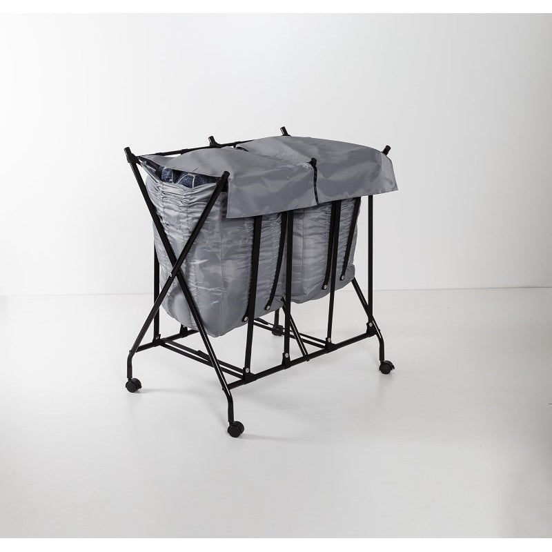 Honey-Can-Do HMP-09750 Rolling Bounce Back Hamper, Polycotton, Gray, 30 in W, 33-1/2 in H, 20-1/2 in D