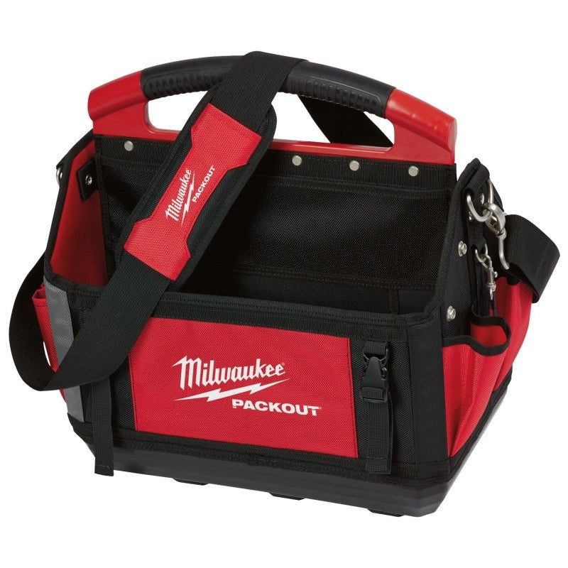 Milwaukee 48-22-8315 Tool Tote, 15 in W, 11 in D, 17 in H, 32-Pocket, Polyester, Red