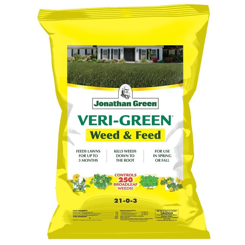 Jonathan Green 12345 Weed and Feed Lawn Fertilizer, 45 lb Bag, Granular, 21-0-3 N-P-K Ratio