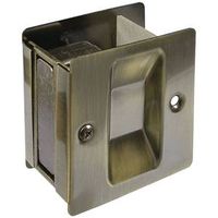 Passage Notched Pocket Door Pull Solid Brass Antique Brass