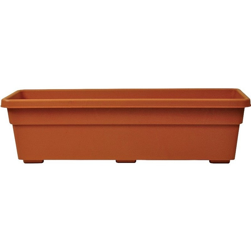 Southern Patio PW2412TC Promotional Window Box Planter, 16 in H, 24 in W, 8-1/16 in D, Plastic, Terracotta