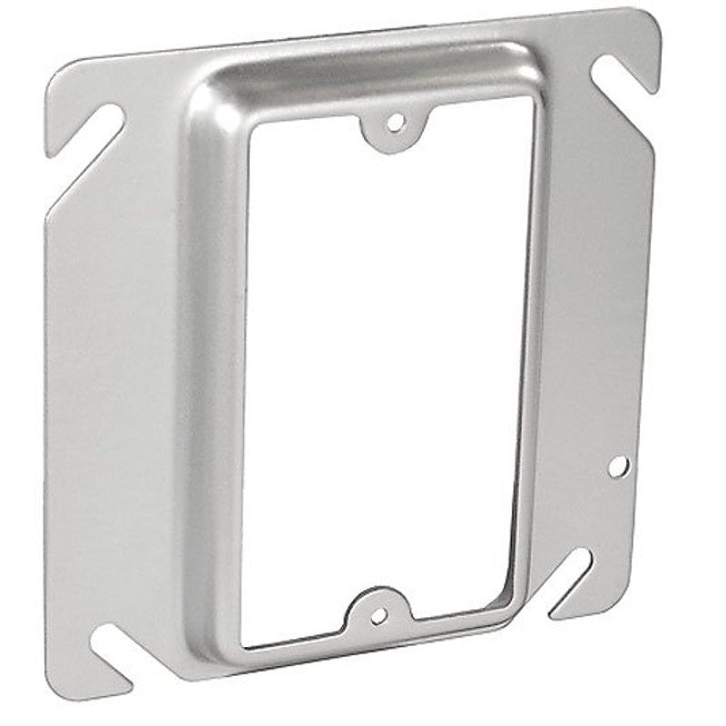Southwire 52C13-UPC Device Ring, 1/2 in L, 4 in W, Square, 1-Gang, Steel, Silver, Galvanized