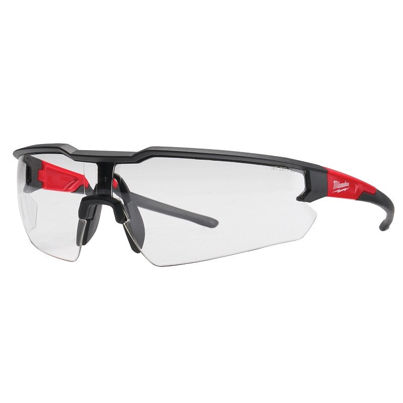 Milwaukee 48-73-2052 3-Piece Blister Magnifying Safety Glasses, Clear Lens, Black/Red Frame, Anti-Scratch Lens, 3/PK
