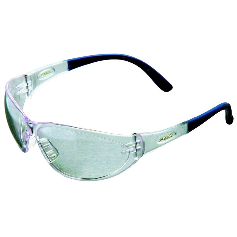 Safety Works 10041748 Contoured Safety Glasses, Anti-Fog, Anti-Scratch Lens, Rimless Frame