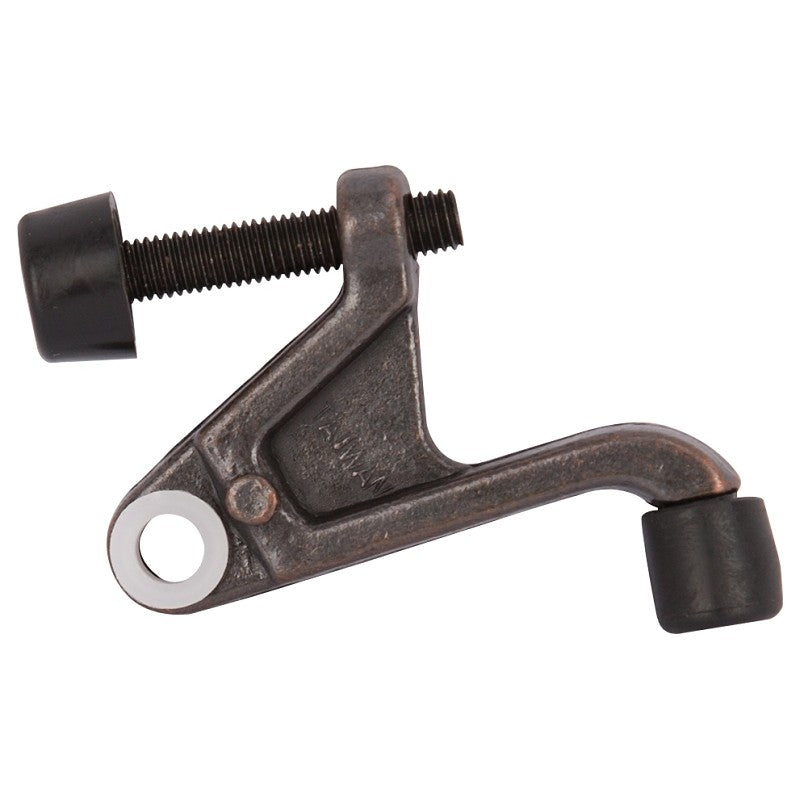 ProSource H20-B039-PS Heavy-Duty Hinge Pin Door Stop, 2-3/4 in Projection, Die-Cast Zinc & Plastic, Venetian Bronze