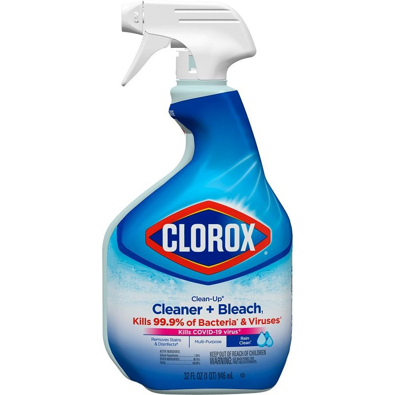 Clorox Clean-Up 30058 All-Purpose Cleaner, 32 oz Bottle, Liquid, Apple, Floral, Bleach, Pale Yellow