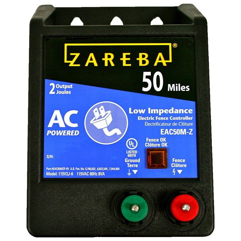Zareba EAC50M-Z Electric Fence Charger, 2 J Output Energy, 115 V