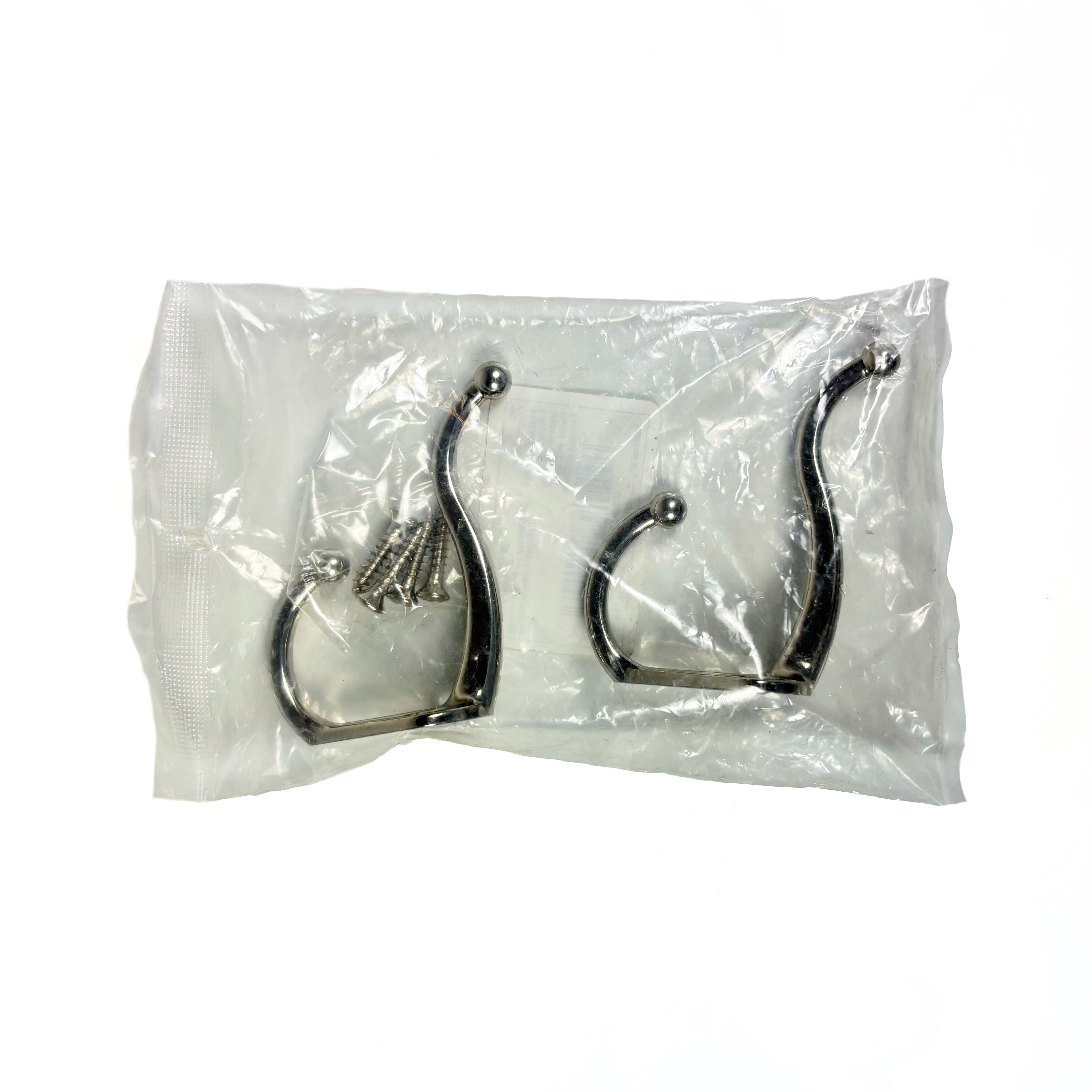 Ball End Coat And Hat Hooks Chrome 2 Pack