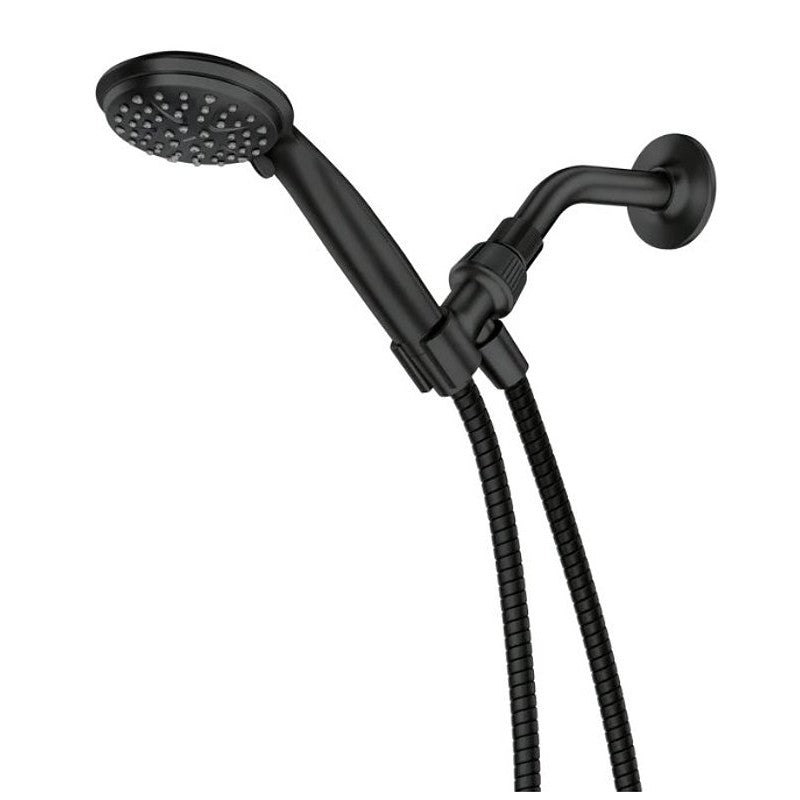 Moen Attune Series 218H0BL Handheld Shower, 1/2 in Connection, 1.75 gpm, 6-Spray Function, Matte Black, 60 in L Hose