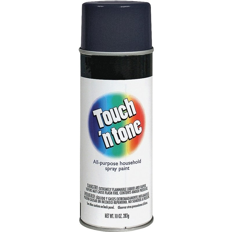 Touch 'N Tone 55289830 Spray Paint, Semi-Gloss, Black, 10 oz, Can