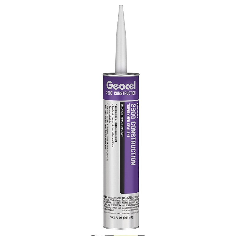 Geocel 2300 Series GC66101 Sealant, White, 4 days Curing, 40 to 140 deg F, 10.3 fl-oz Cartridge (Pack of 24)