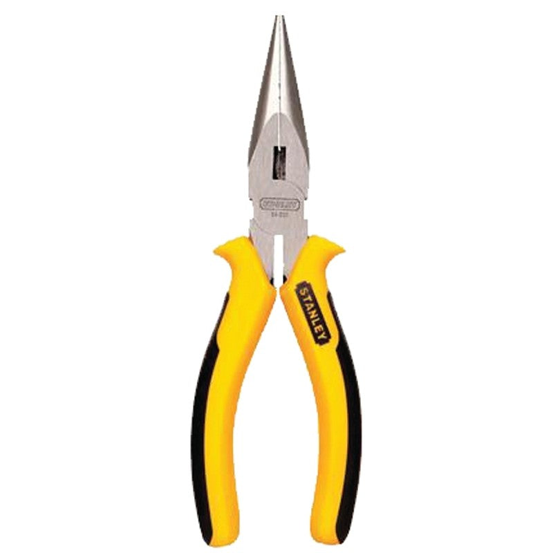 STANLEY 84-031W Nose Plier, 6 in OAL, Black/Yellow Handle, Comfort-Grip Handle
