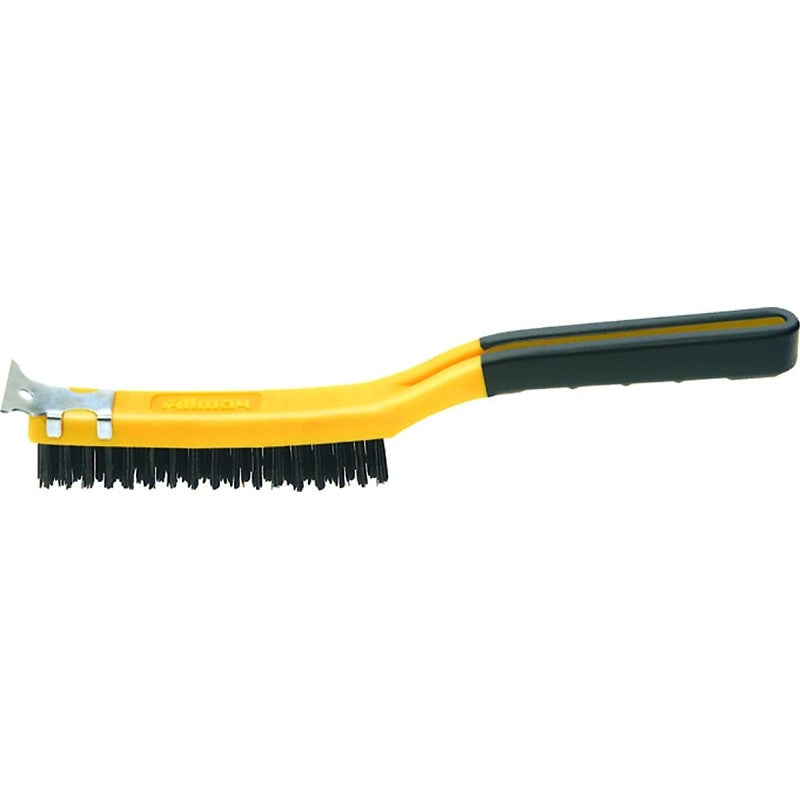 ALLWAY SB319 Wire Brush, Carbon Steel Bristle, 14 in OAL