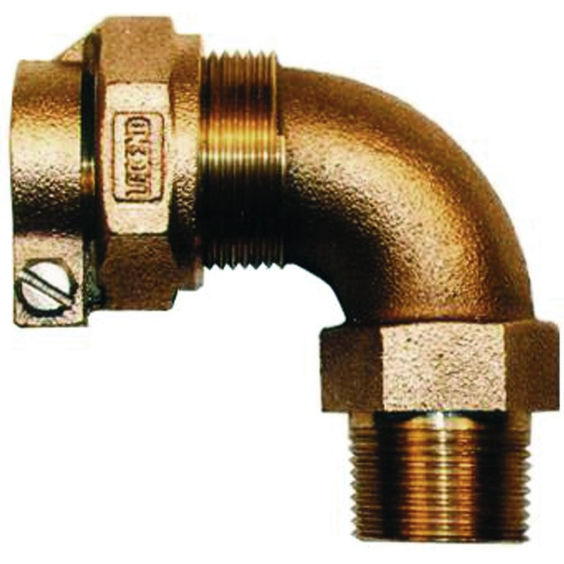 Legend T-4410NL Series 313-324NL Pipe Elbow, 3/4 in, Pack Joint x MNPT, 90 deg Angle, Bronze, 100 psi Pressure