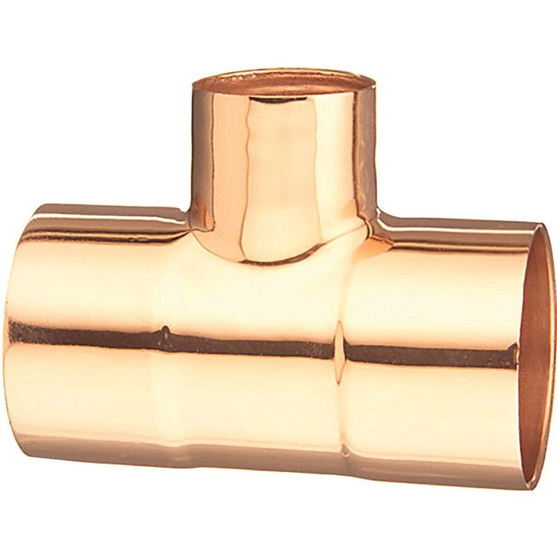 Elkhart Products 111R Series 32828 Reducing Pipe Tee, 1 x 1 x 1/2 in, Sweat, Copper