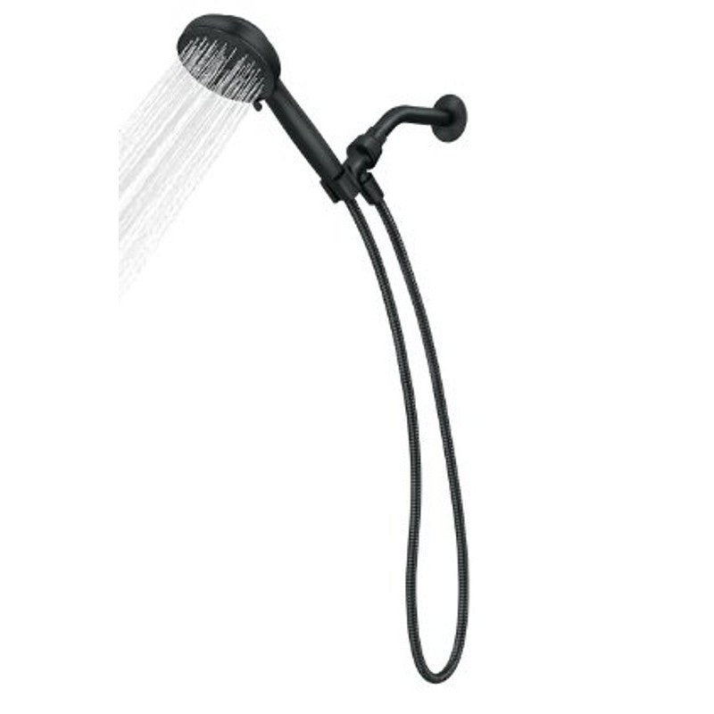 Moen Hydro Energetix Series 200H0BL Handheld Shower, 1/2 in Connection, 1.75 gpm, 8-Spray Function, Plastic