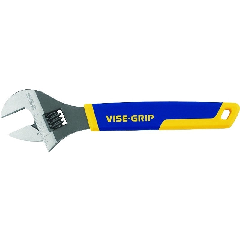 Irwin 2078610 Adjustable Wrench, 10 in OAL, 1-1/4 in Jaw, Steel, Chrome, ProTouch Grip Handle