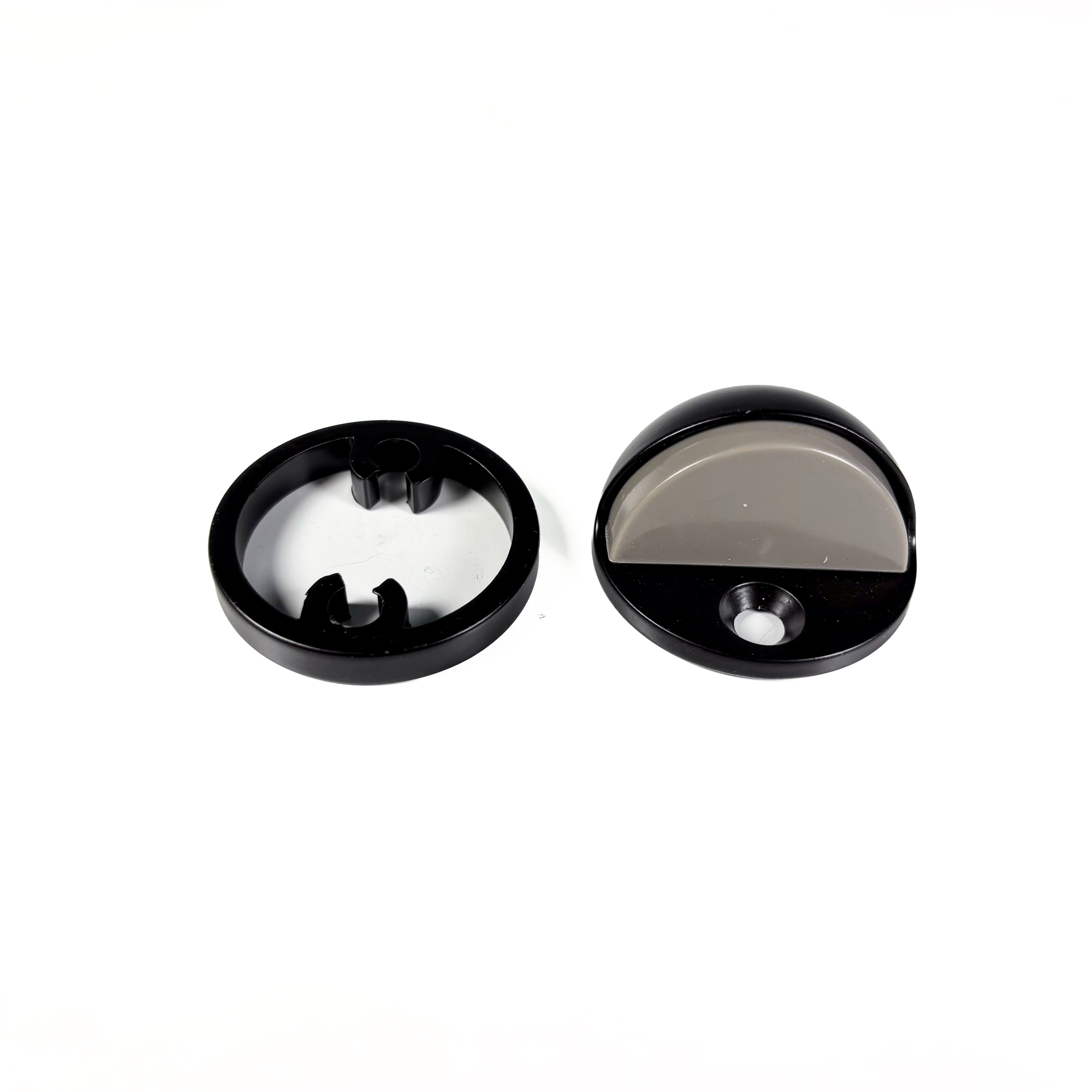 Adjustable Low Or High Dome Floor Mount Door Stop With Removable Riser Oil Rubbed Bronze