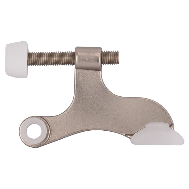 ProSource H20-B043-PS Deluxe Hinge Pin Door Stop, 2-5/8 in Projection, Die-Cast Zinc & Plastic, Satin Nickel