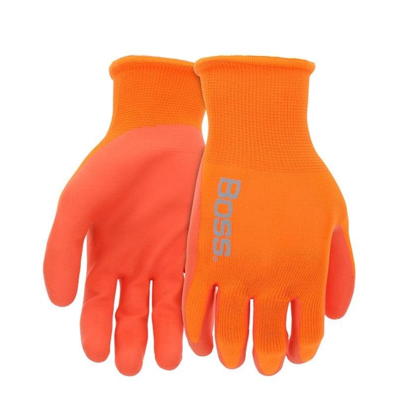 Boss Tactile Grip Series B31101-L Coated Gloves, Men's, L, Elastic Knit Wrist Cuff, Nitrile Coating, Polyester