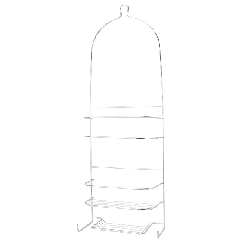 Simple Spaces SS-5786-CH-3L Shower Caddy, 3-Shelf, Steel, 10 in OAW, 27-3/4 in OAH, 4-1/4 in OAD, 10 lb