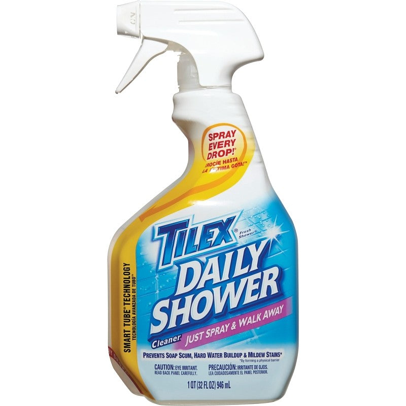 Tilex 01299 Shower Cleaner, 32 oz, Bottle, Liquid, Citrus, Floral, Fruity, Clear Yellow