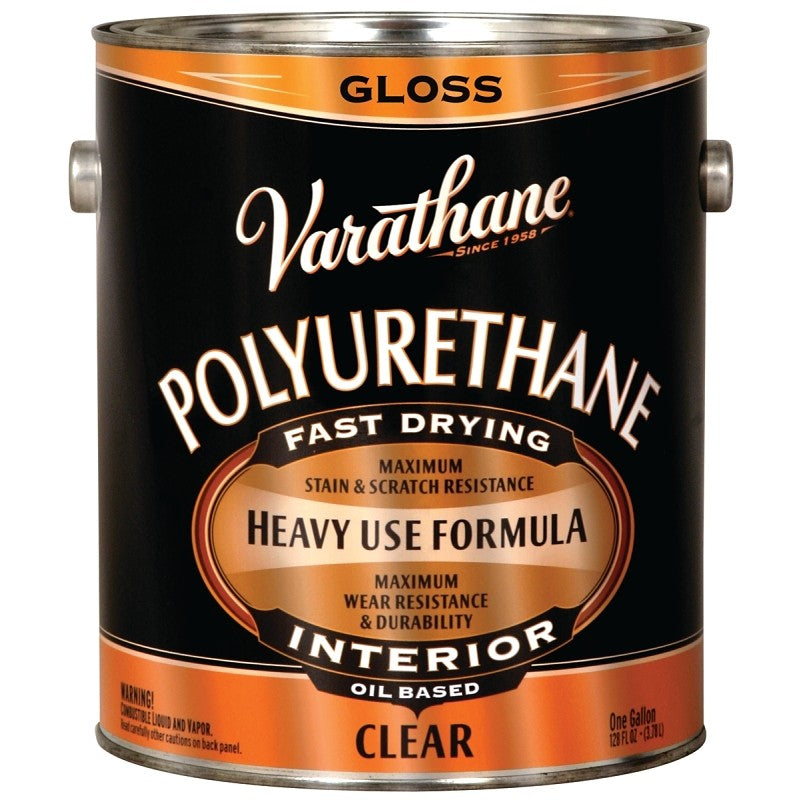 Rust-Oleum 9032 Polyurethane, Gloss, Liquid, Clear, 1 gal, Can (Pack of 2)