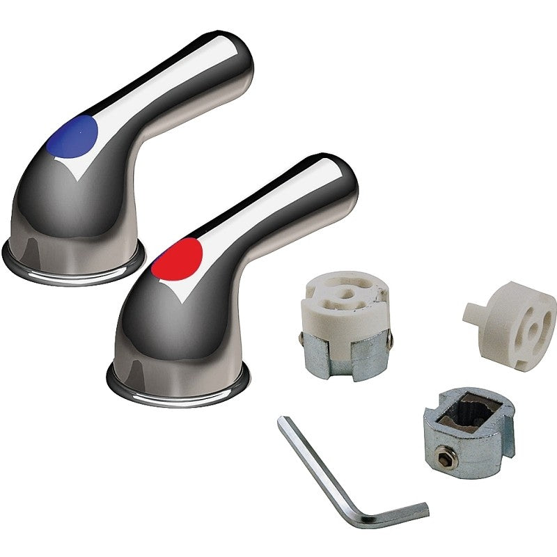 Danco 80022 Faucet Handle, Zinc, Chrome Plated, For: Universal Two Handle Kitchen, Lavatory and Tub/Shower Faucets