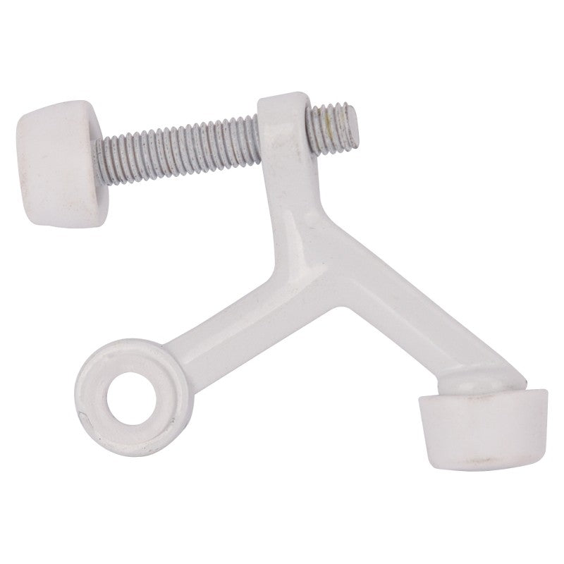 ProSource H20-B029-PS Light-Duty Hinge Pin Door Stop, 2-1/4 in Projection, Die-Cast Zinc & Plastic, White