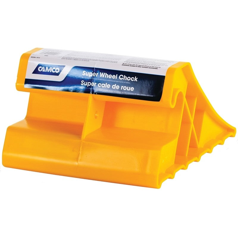 Camco USA 44492 Wheel Stop Chock, Plastic, Yellow, For: Tires Up to 29 in