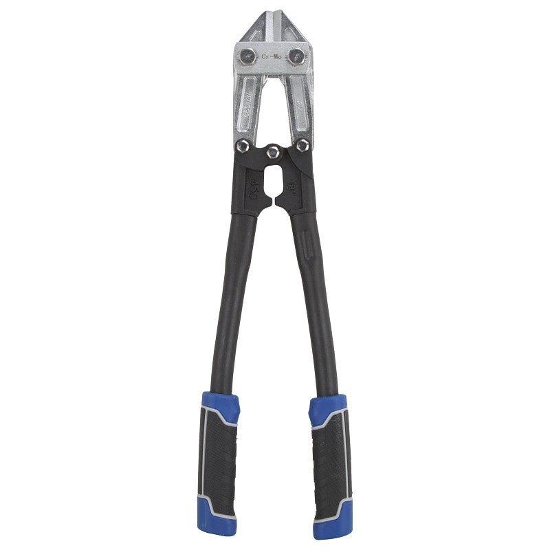 Vulcan JL-WD-0618 Bolt Cutter, 6 mm Cutting Capacity, Chrome-Molybdenum Steel Jaw, 18 in OAL, Black/Blue Handle