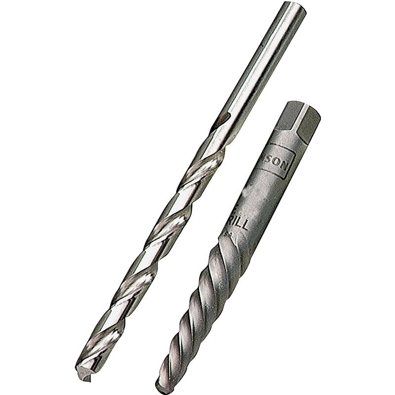Irwin 53703 Series Extractor and Drill Bit Set, Specifications: #3 Shank, 1/4 In Drill Bit, Standard Shank, HSS