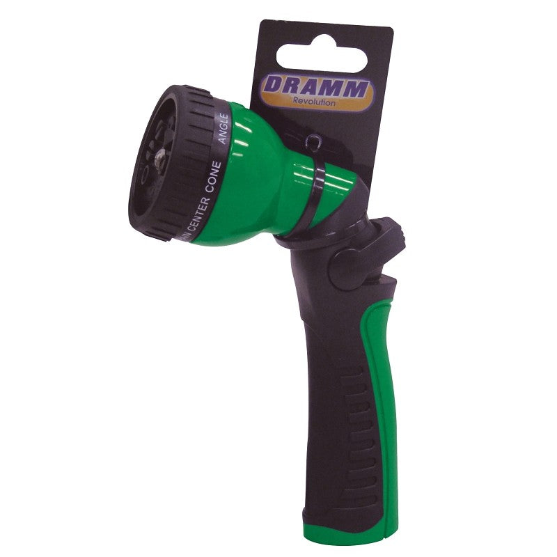 Dramm 24504 9-Pattern Hose Nozzle, TPE/Zinc, Green