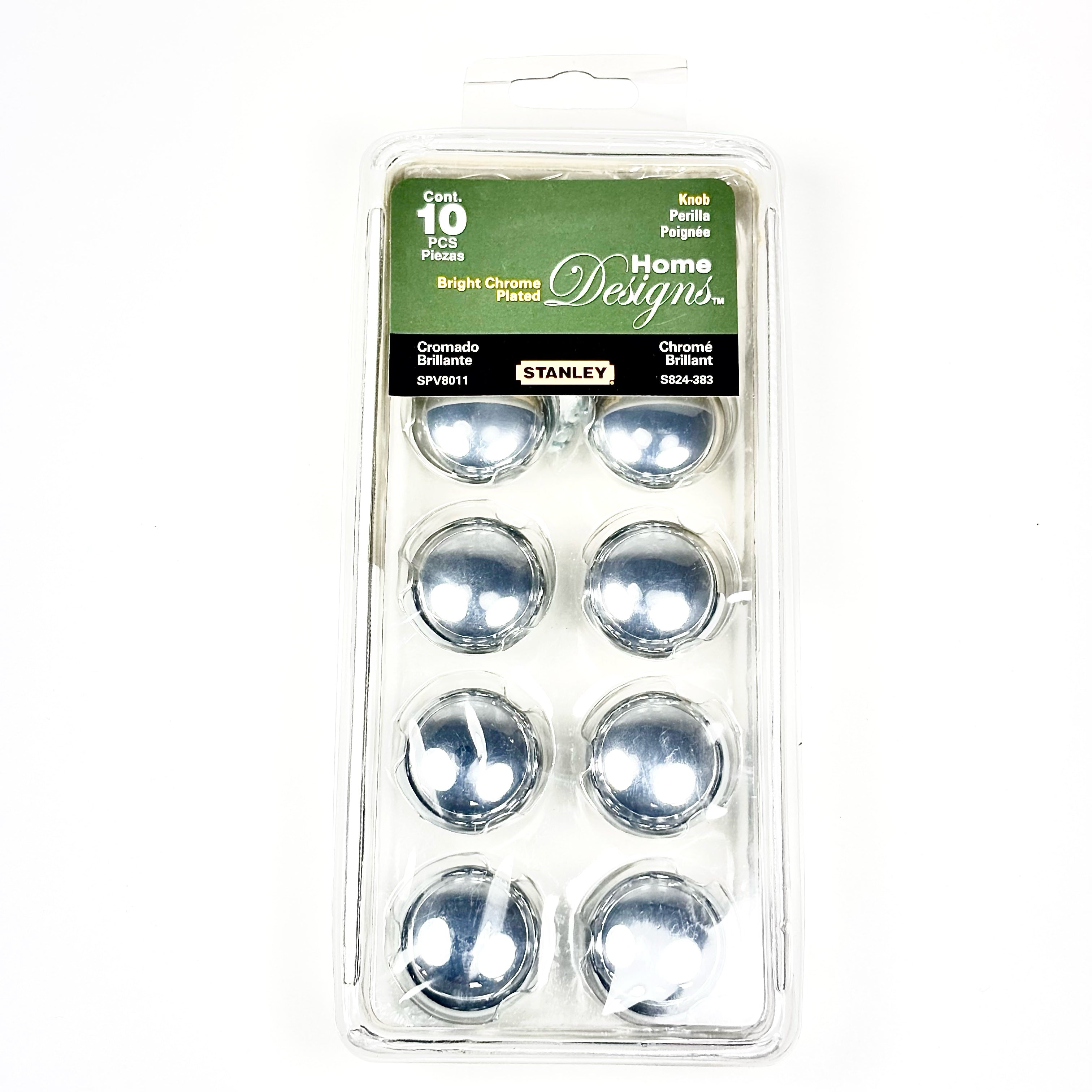 Classic Round Cabinet And Drawer Knobs 1-1/4 Inch Polished Chrome 10 Pack