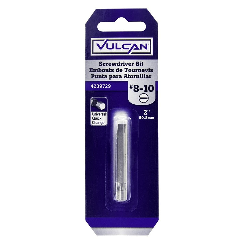 Vulcan 306861OR Screwdriver Bit, Hex Shank, S2 Chrome Molybdenum Steel