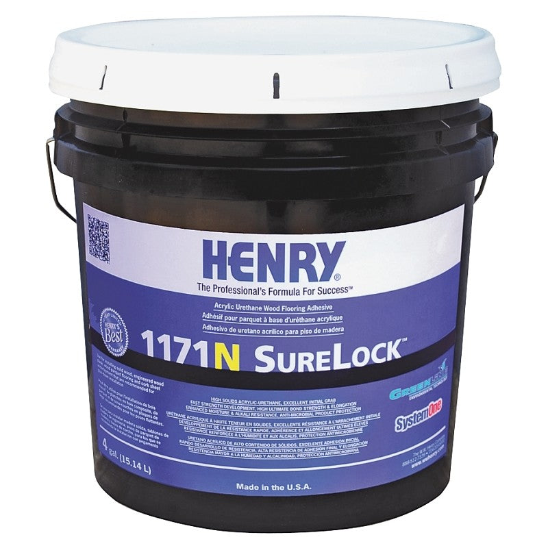 Henry SureLock 12236 Flooring Adhesive, Yellowish Beige, 4 gal Pail