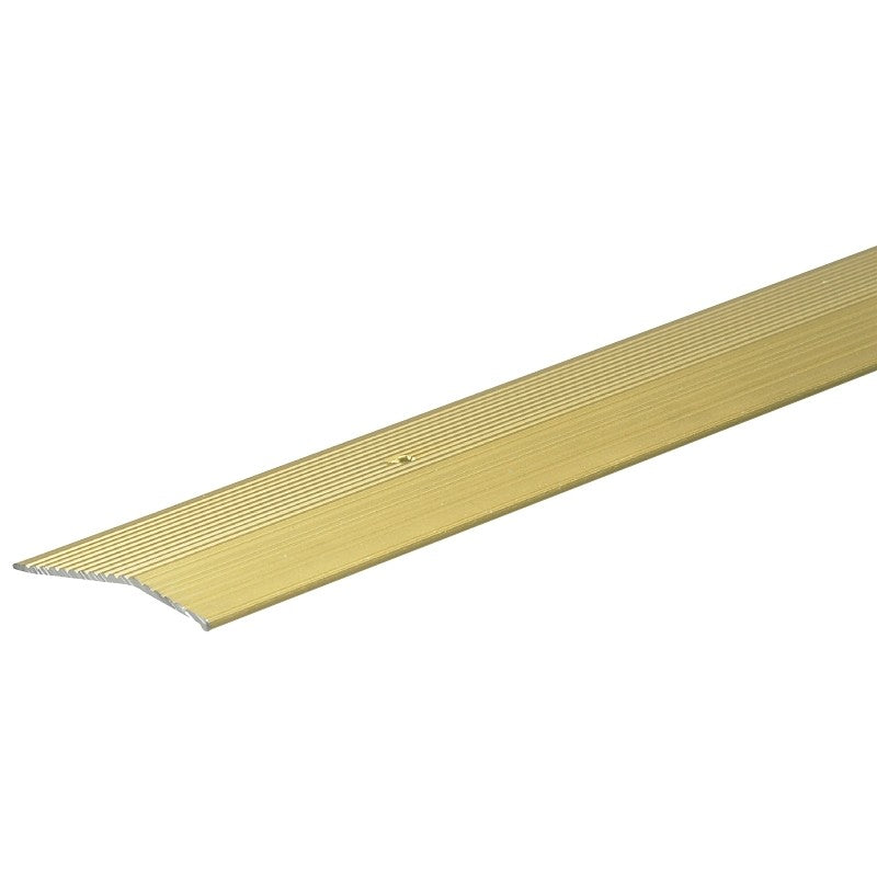 Frost King H1591FB6 Carpet Bar, 6 ft L, 2 in W, Fluted Surface, Aluminum, Gold, Satin