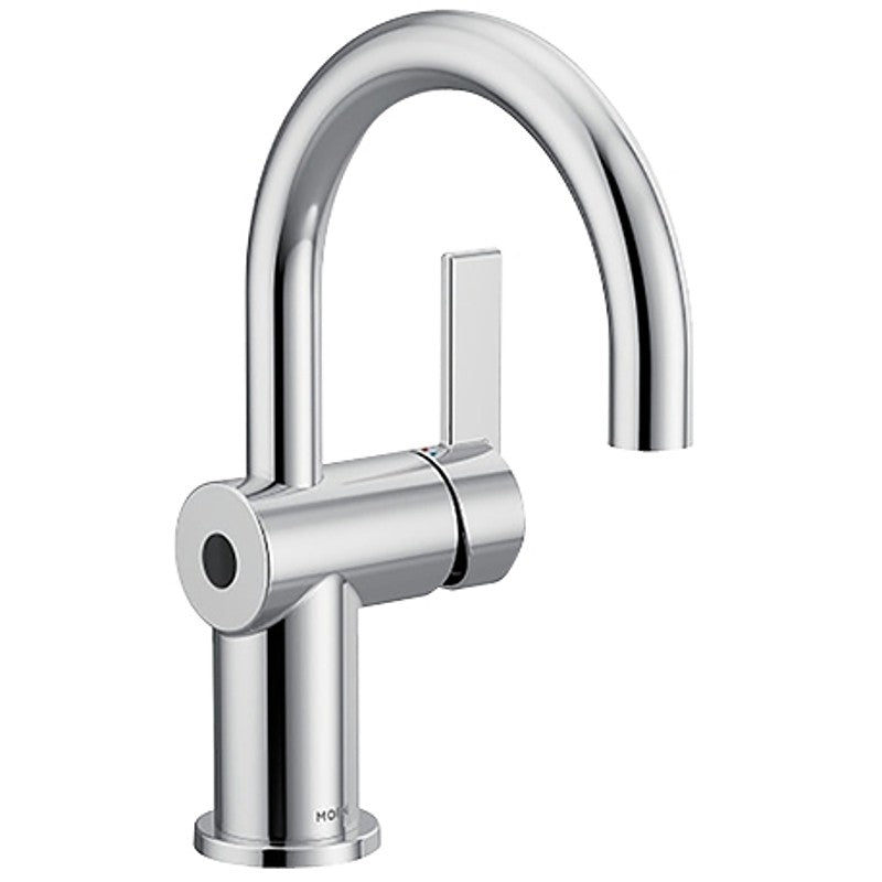 Moen Cia Series 6221EW Bathroom Faucet, 1.2 gpm, 1-Handle, Metal, Chrome, Lever Handle, High-Arc Spout