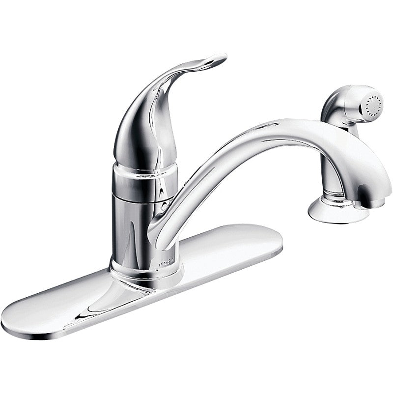 Moen Torrance Series CA87480 Kitchen Faucet, 1.5 gpm, 1-Handle, Stainless Steel, Chrome Plated, Deck Mounting