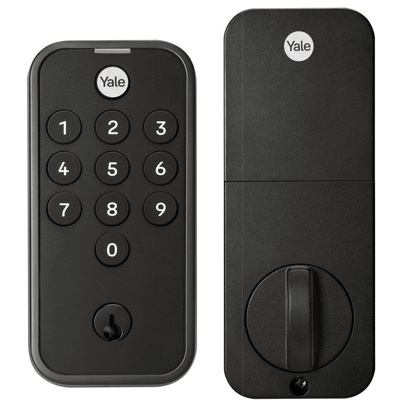 Yale Code Series YED210-NR-BSP Keypad Lock, Grade 3 Grade, Keyed Different Key, Metal, Black Suede, KW1 Keyway