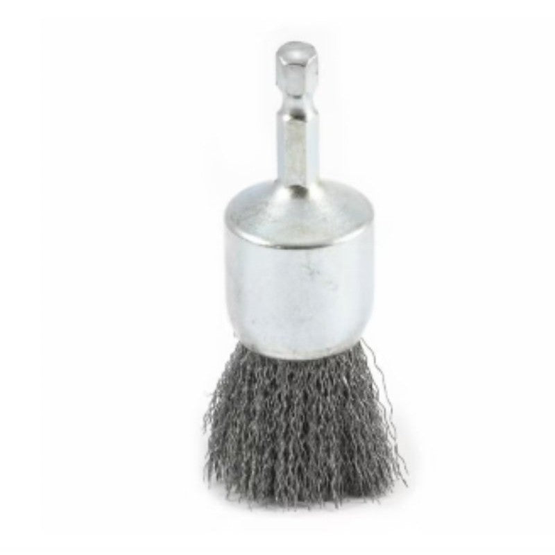 Forney 72738 Wire End Brush, 1 in Dia, 0.008 in Dia Bristle, Steel Bristle