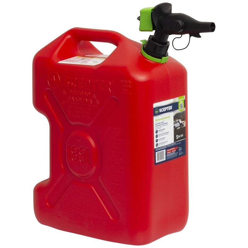 Scepter FSCRVG5 Gas Can, 5 gal, HDPE, Red