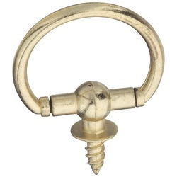 Round Screw Rings 1-1/8 Inch Bright Brass Die Cast 3 Pack (POS)