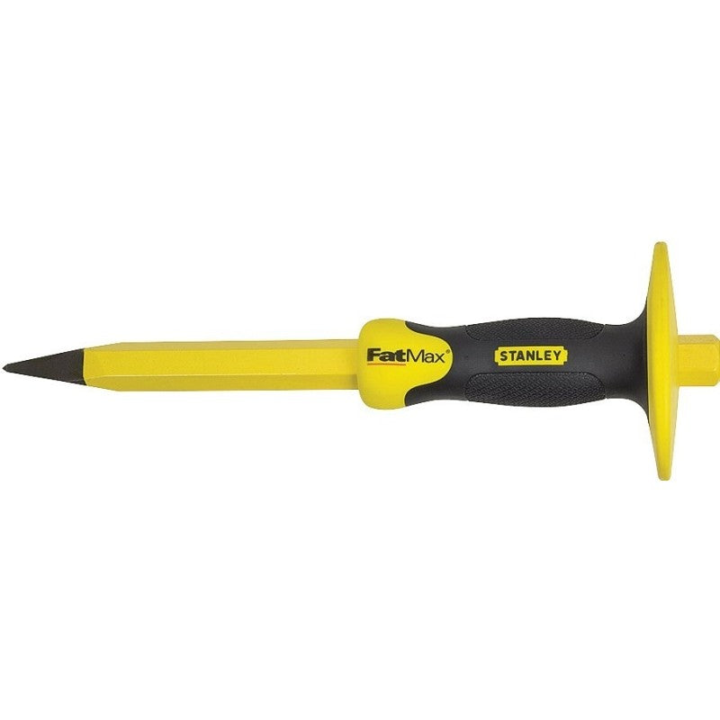 STANLEY 16-329 Concrete Chisel, 3/4 in W Blade, 12 in OAL, Chrome Vanadium Steel Blade, Rubber Handle