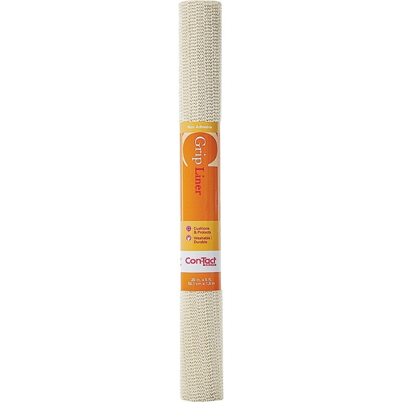 Con-Tact 05F-C6F54-06 Shelf and Drawer Liner, 5 ft L, 20 in W, Almond