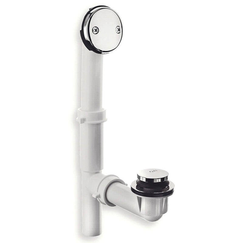Danco 51930 Tub Drain Kit, Plastic, White, Chrome, For: Standard Size Tubs