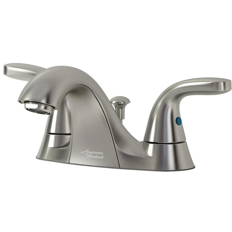 American Standard Cadet Suite 9091201.295 Series Centerset Bath Faucet, Low Arc Spout, Brushed Nickel, 4-5/16 in, Metal